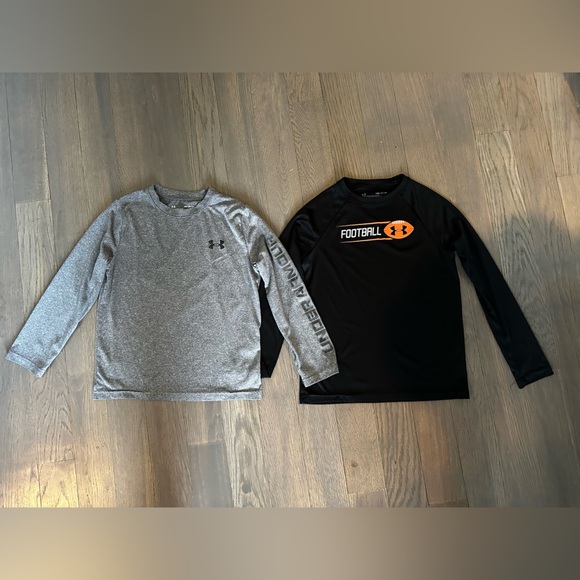 Set of 2 Boys Long Sleeve Under Armour Tops size Small - Picture 1 of 5
